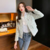 Women's Temperament Heavy Industry Beaded Long-sleeved Short Top - Image 2