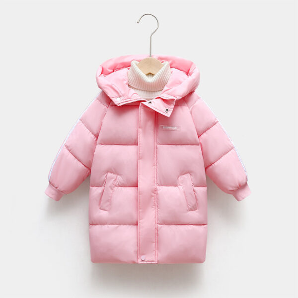 Mid-length Thickened Children's Down And Wadded Jacket - Image 2