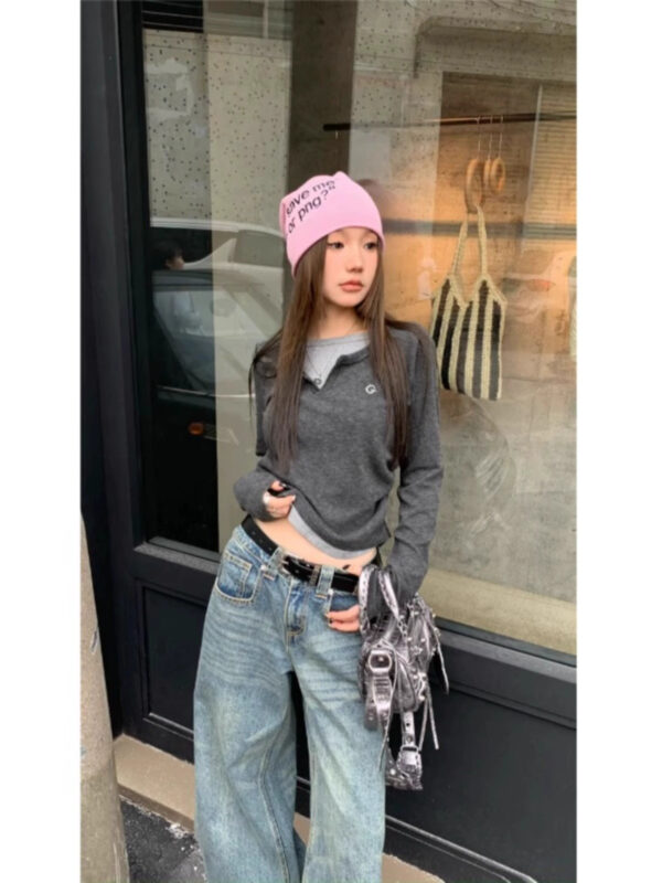 Women's Fashion American Vintage Bottoming Shirt - Image 5