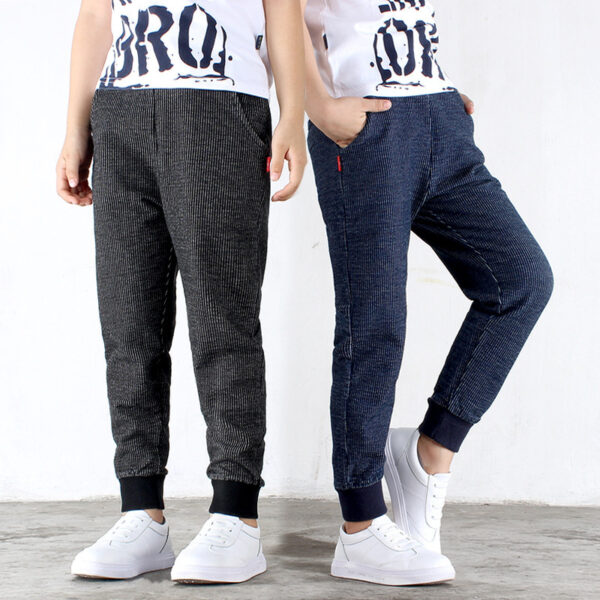 Boys' Trousers Girls' Knitted Children's Pants Casual Children's Jeans - Image 2