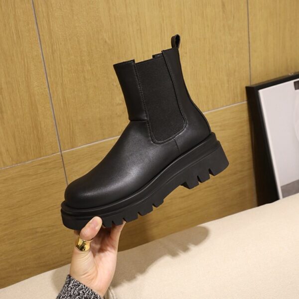 Martin Fashion Platform Mid-calf Stretch Boots - Image 2
