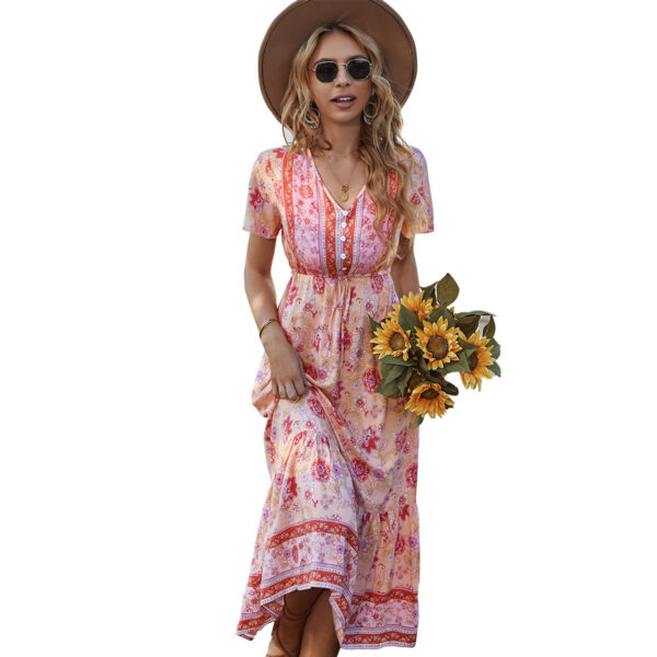 Positioning Flower Dress Summer Leisure Vacation - Image 6