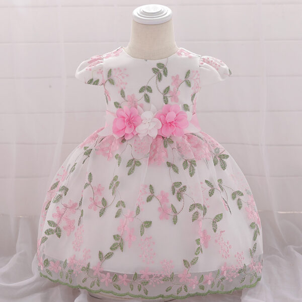 summer children's clothing new baby birthday party wedding dress skirt girls fluffy dress - Image 3