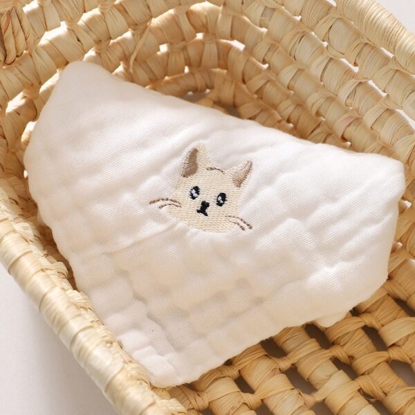 Baby Thin Cotton Class A Six-layer Gauze Small Square Saliva Towel - Image 2
