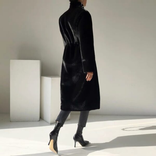 Marten Overcoats Mid-length Women's Stand Collar Plush Coat - Image 3
