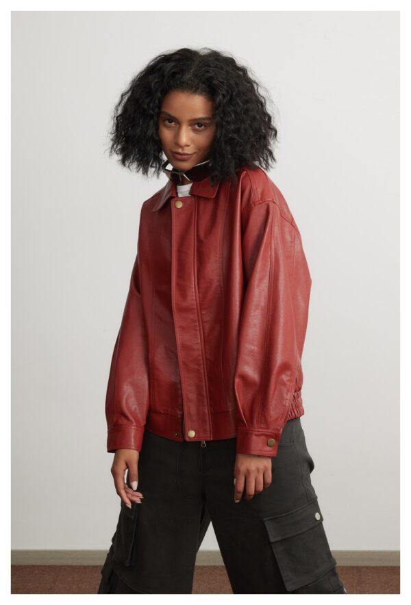Leather Jacket Men And Women Special-interest Fashion Brand Sweet Cool Hot Girl Cropped Leather Coat - Image 8