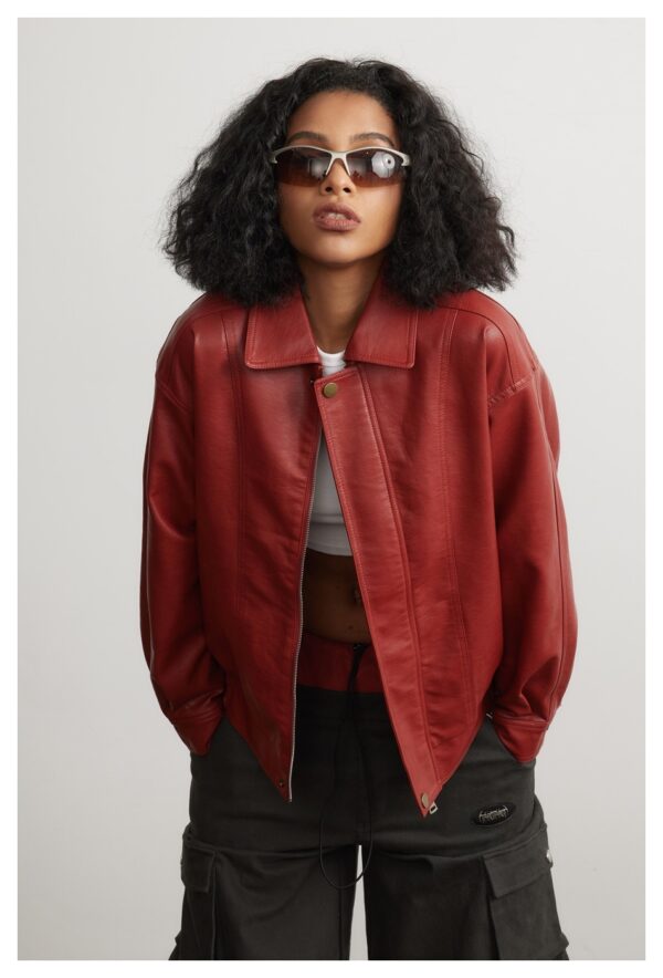 Leather Jacket Men And Women Special-interest Fashion Brand Sweet Cool Hot Girl Cropped Leather Coat - Image 9