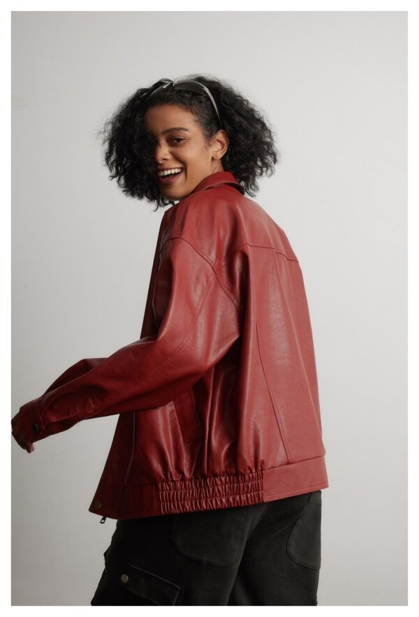 Leather Jacket Men And Women Special-interest Fashion Brand Sweet Cool Hot Girl Cropped Leather Coat - Image 10