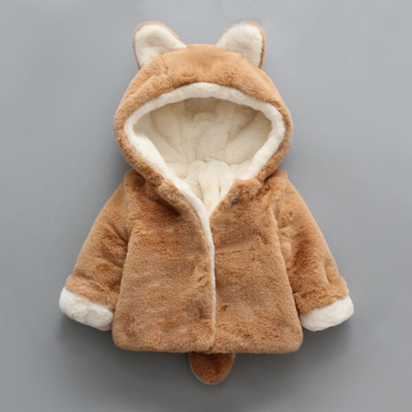 Winter popular girl's plush plush coat baby - Image 2