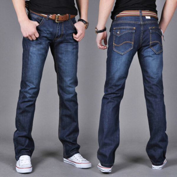Men's Denim Long Pants Trendy Men's Denim Straight-Leg Pants - Image 2