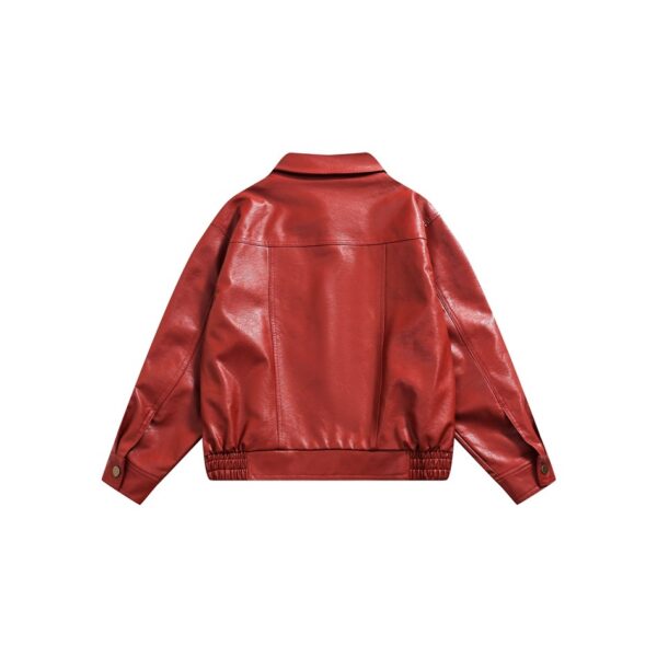 Leather Jacket Men And Women Special-interest Fashion Brand Sweet Cool Hot Girl Cropped Leather Coat - Image 4