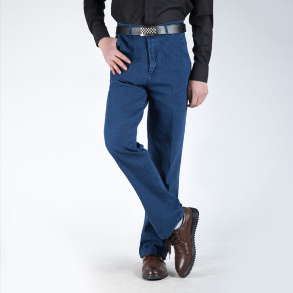 Men's Plus Size High Waist Loose Straight Pants - Image 2