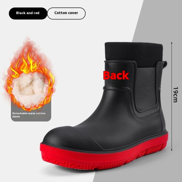 Men's Short Fashion Non-slip Waterproof Shoes Fleece-lined Platform - Image 9