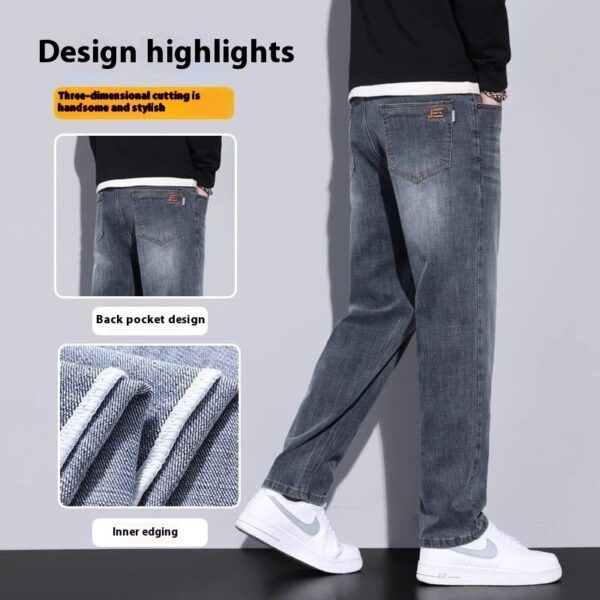 Jeans Loose Straight Casual Long Pants Men - Image 4