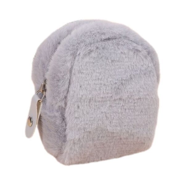 Plush Mini Wallet Small Earphone Storage Key Case - Image 4