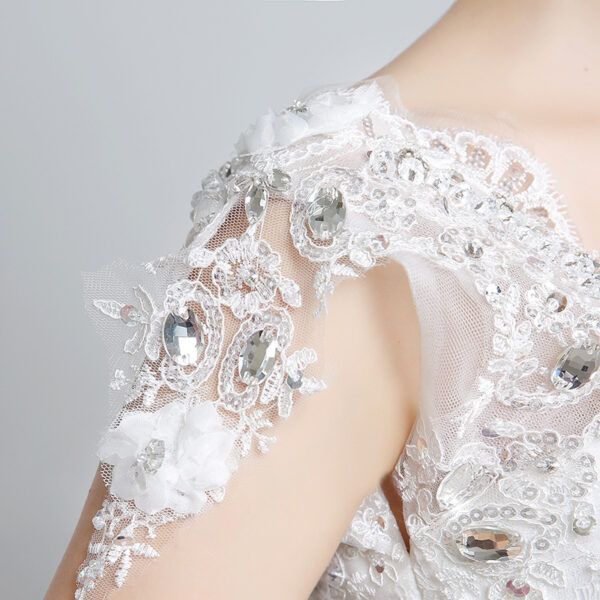 Bride wedding wedding Korean fashion Princess trailing wedding dress new lace strap wedding dress - Image 4