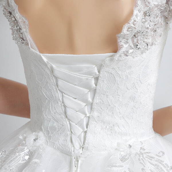 Bride wedding wedding Korean fashion Princess trailing wedding dress new lace strap wedding dress - Image 2