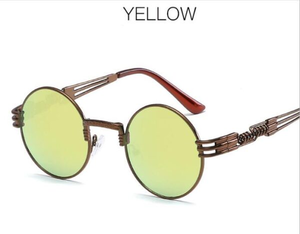 Gold Metal Fashion John Lennon Round Sunglasses Steampunk Sunglasses Mens Womens Retro Vintage Coating Mirrored Eyewear Shades - Image 5