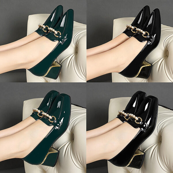 Women's Chunky Heel Plus Size Soft Leather Shoes