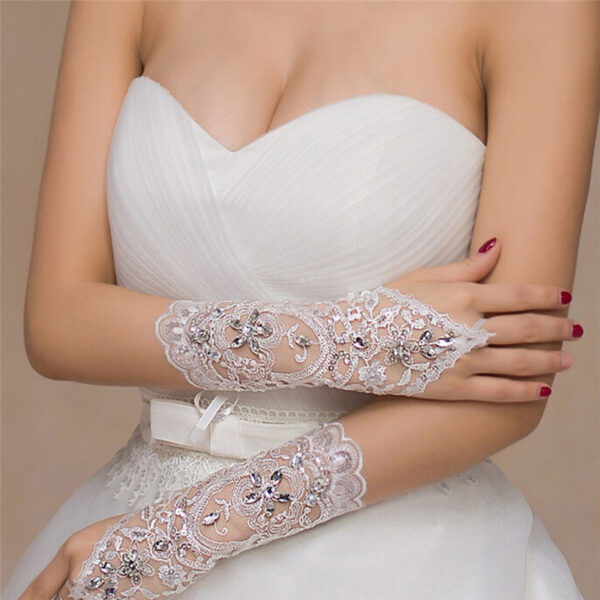 Mother wedding dress gloves - Image 4