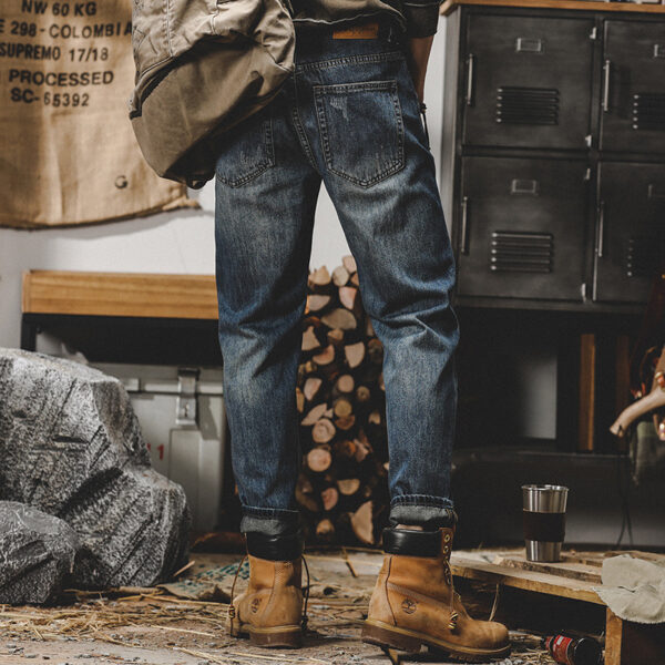American Retro Autumn Jeans Men - Image 4
