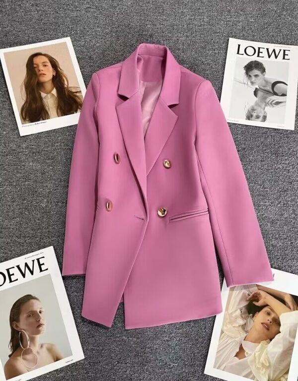 Women's Metal Buckle Suit Jacket - Image 3