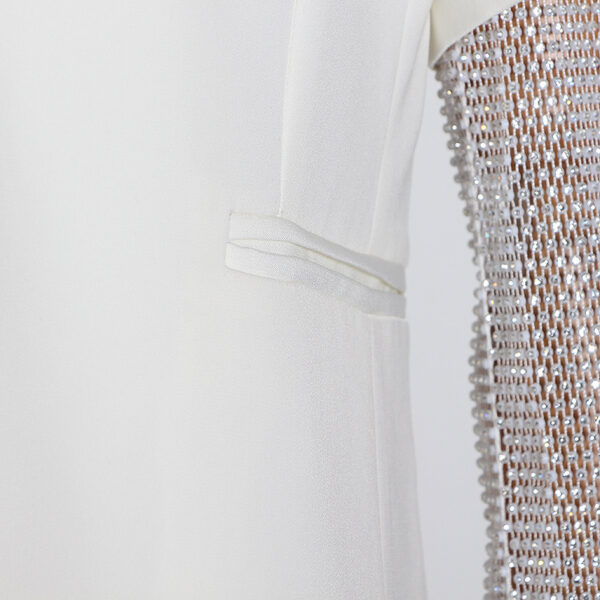 Ladies bright diamond long sleeve suit jacket - Image 4