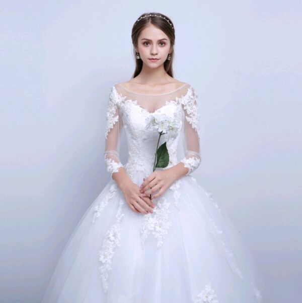 new shoulders Slim Qi wedding bride married slim wedding dress - Image 4