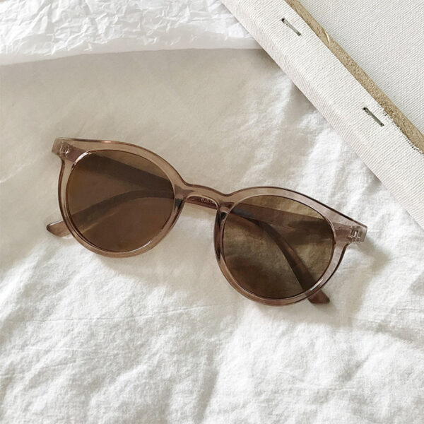 Men and women sunglasses round frame mirror - Image 3
