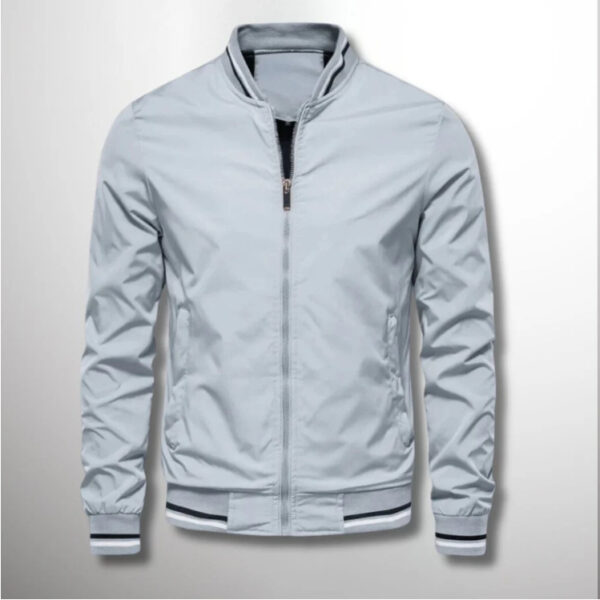 Men's Striped Zip-up Jacket With Pockets Fashion Casual Outerwear Sports Baseball Clothing Spring And Fall - Image 7