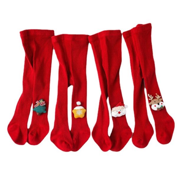 Christmas Style Cotton Spring And Autumn Winter Baby Panty-hose Jumpsuit - Image 3