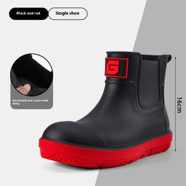 Men's Short Fashion Non-slip Waterproof Shoes Fleece-lined Platform - Image 6