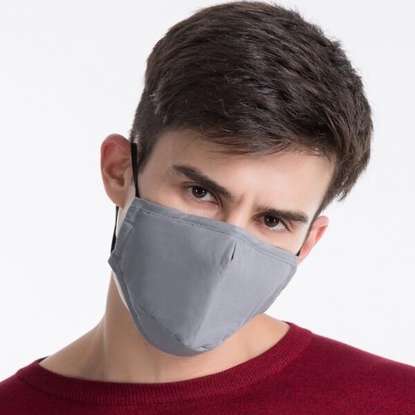 Cotton Pure Color Washable Dust-proof Warmth Mask - Image 4