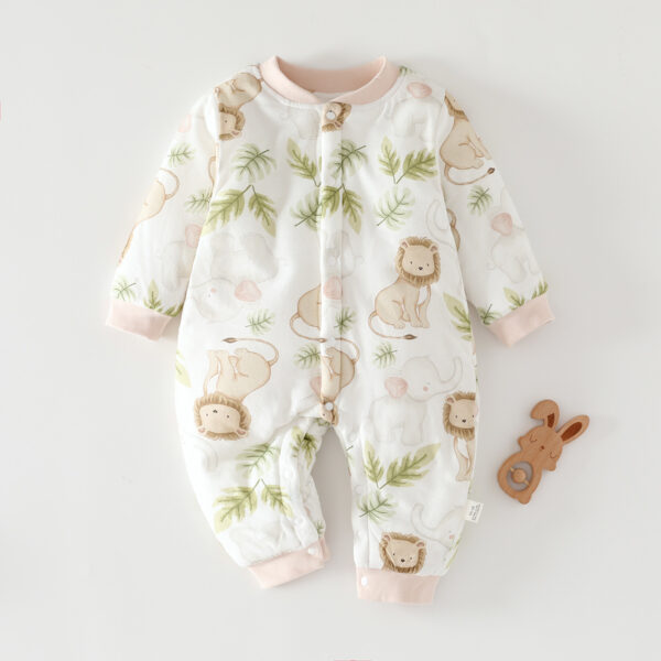 Infant One-piece Underwear Closed Crotch Romper Multiple Quilted - Image 3