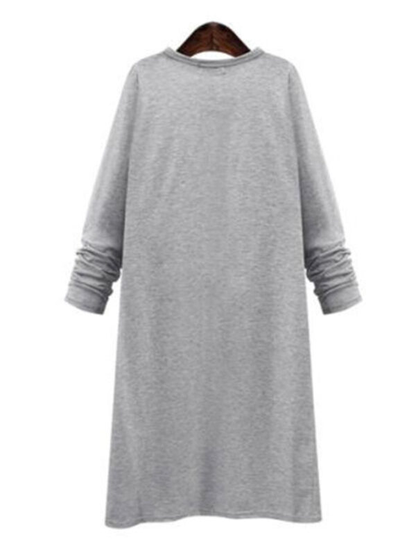 Women's Long Sleeve Cardigan Knit Trench Coat - Image 3