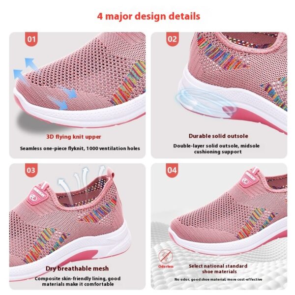Women's Casual Breathable Fly Woven Mesh Cloth Shoes - Image 4