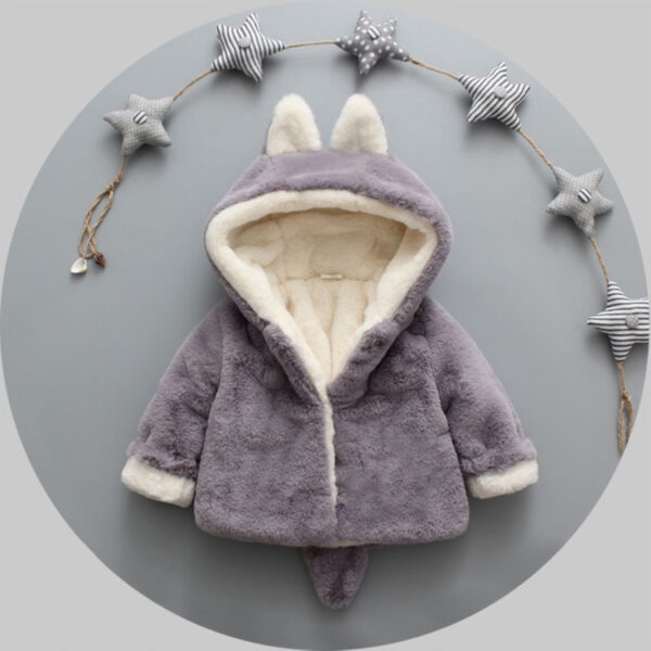 Winter popular girl's plush plush coat baby - Image 6