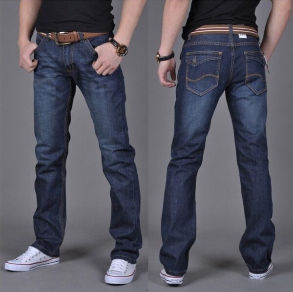 Men's Denim Long Pants Trendy Men's Denim Straight-Leg Pants - Image 6