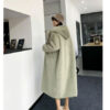 Faux fur mink women plush coat - Image 3