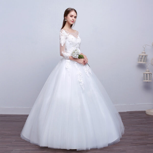 new shoulders Slim Qi wedding bride married slim wedding dress - Image 2