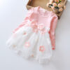 Flower bow long sleeve dress - Image 7