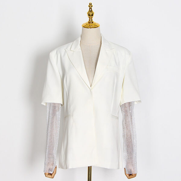 Ladies bright diamond long sleeve suit jacket - Image 5