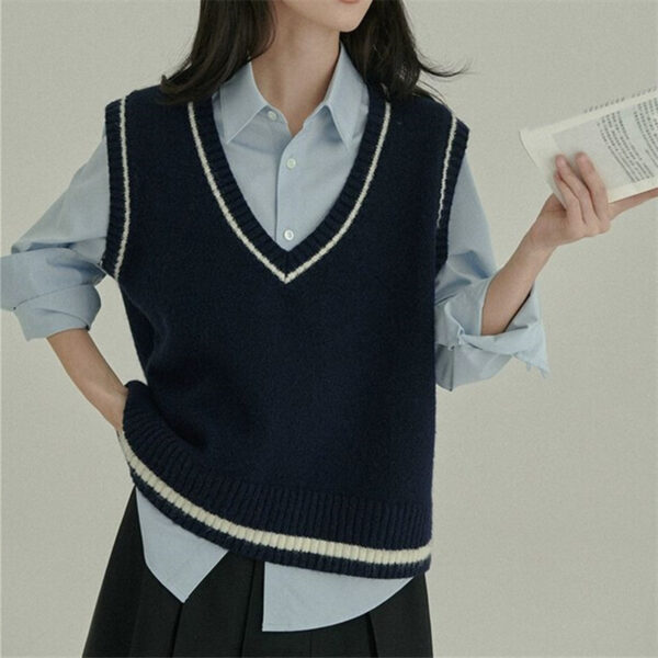 Women's All-match Sweater Soft Glutinous Vest Waistcoat - Image 8