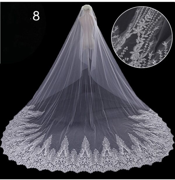 Bridal Wedding Dress Long Tail Luxury Super Fairy Wedding Veil - Image 3