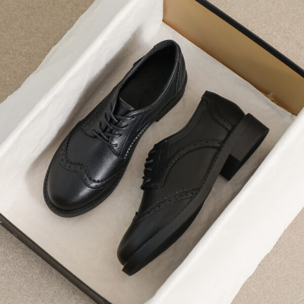 Women's British Lace Up Flat Thin Soft Shoes - Image 2