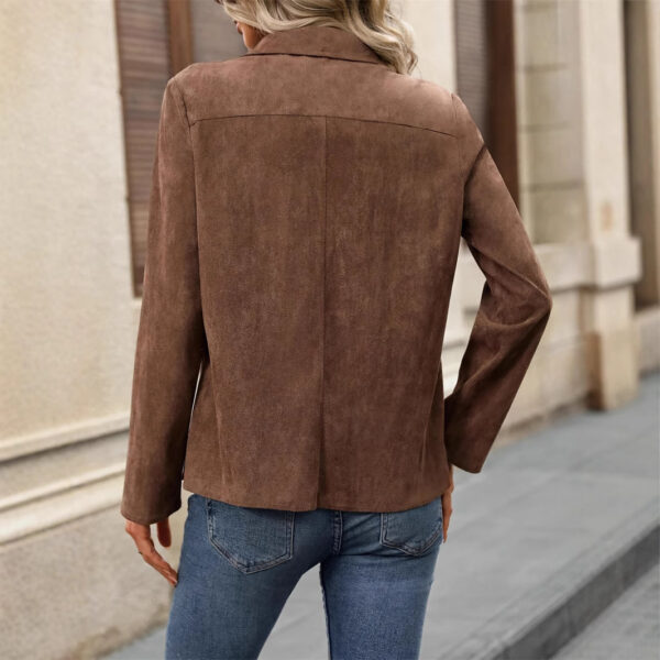 Women's Faux Suede Jacket New Coat - Image 3