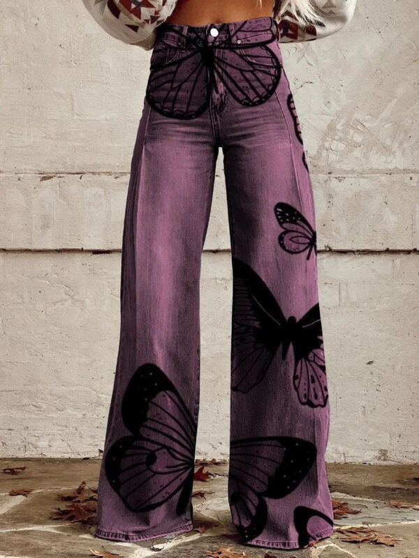 European And American Plus Size Women's Denim Casual Pants - Image 2