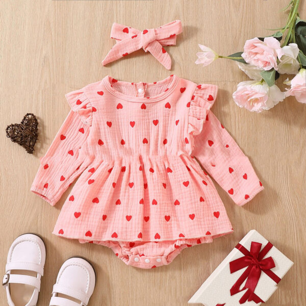 Baby Girl Valentine's Day Love Dress - Image 5