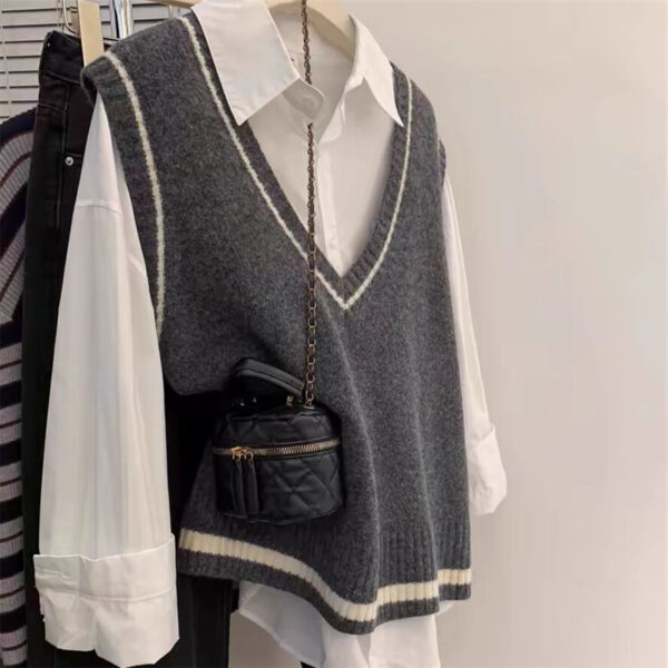 Women's All-match Sweater Soft Glutinous Vest Waistcoat - Image 10