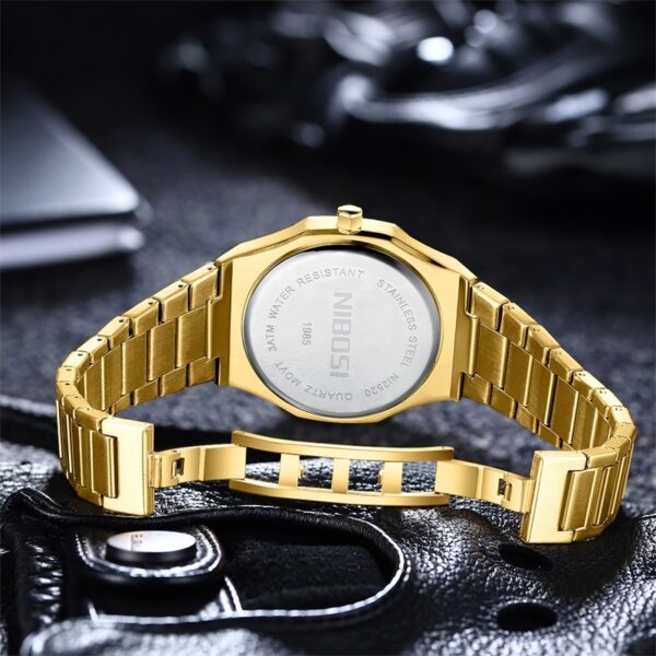 Simple Gold Men's Watch Student Quartz Watch - Image 3